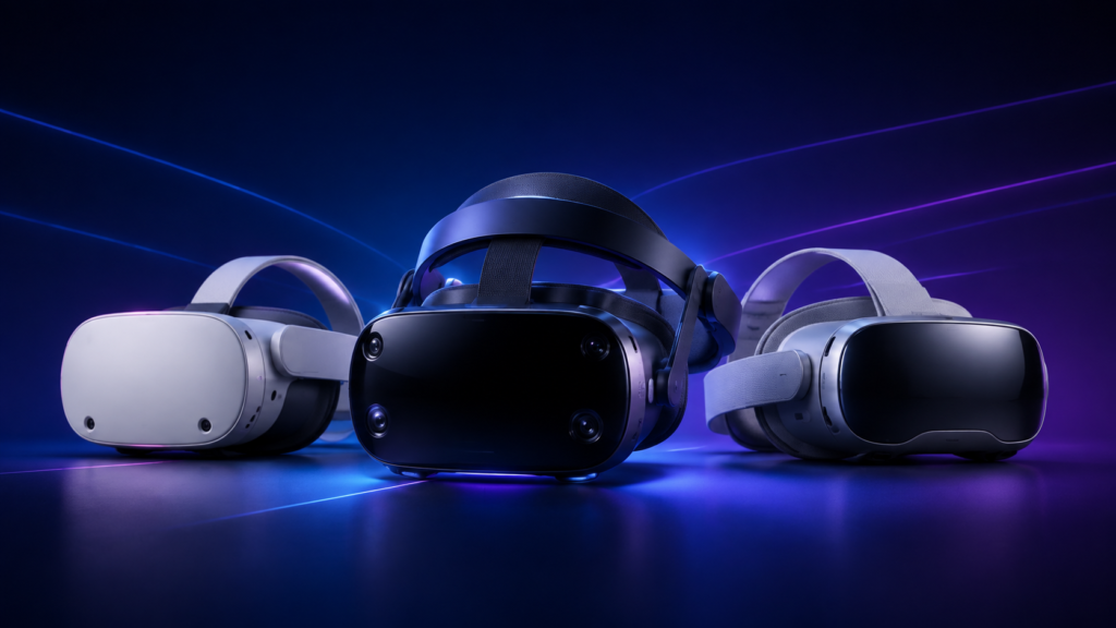 Leading VR headsets for 2026 including Meta Quest and premium models